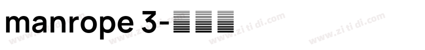 manrope 3字体转换